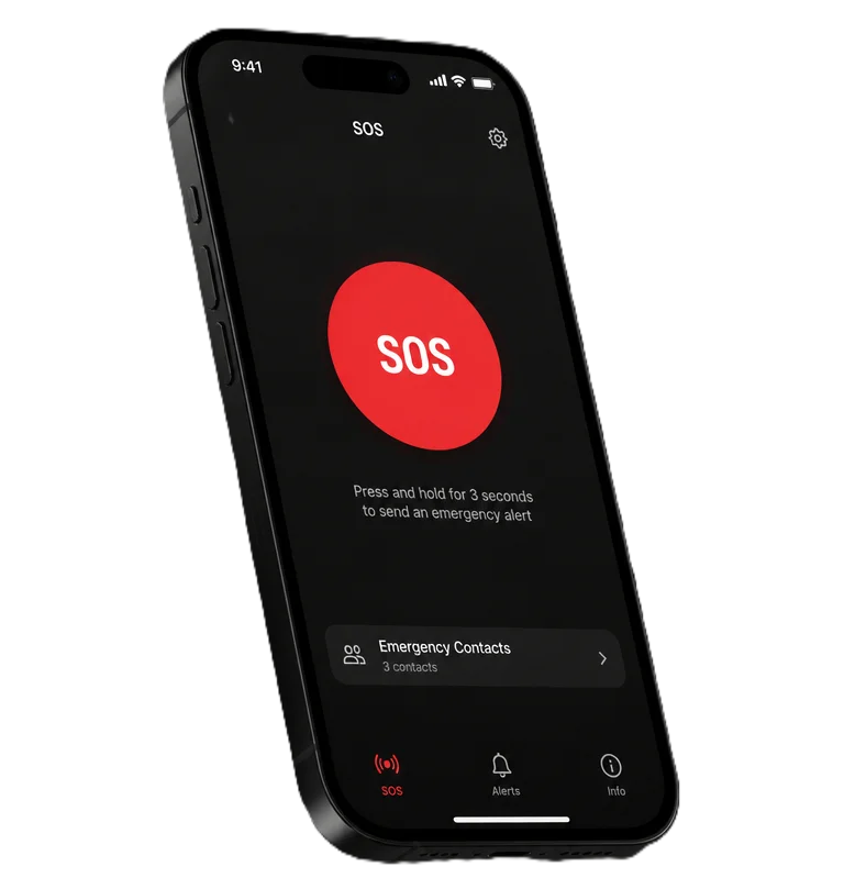 Aplicația de protecție personală Justar pe telefon
