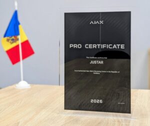 Justar este Centru Autorizat de Monitorizare a Alarmelor Ajax Systems în Republica Moldova